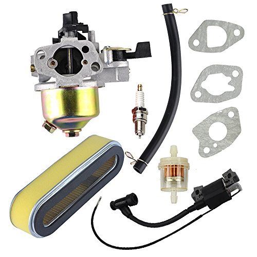 Butom HR215 Carburetor with Ignition Coil Air Filter for Honda GXV120 GXV140 GXV160 Engine HR194 HR195 HR214 HR216 HRA214 HRA216 HRC216 Lawn Mower 16100-ZE6-W01