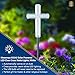 Moonrays 93243 Solar Stake Light Made of Clear Plastic with White LED Light, Cross Design, Eco Friendly, Automatic Light, Beautiful Accent for Gardens or Yard, Easy Installation, 36.2 Inches