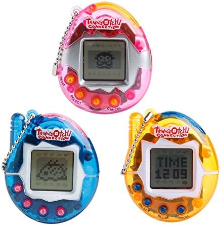Deaum 1Pc 90S Nostalgic 49Pets Virtual Cyber Pet Game with Key Tamagotchi Buckles Child Toy, Random Color
