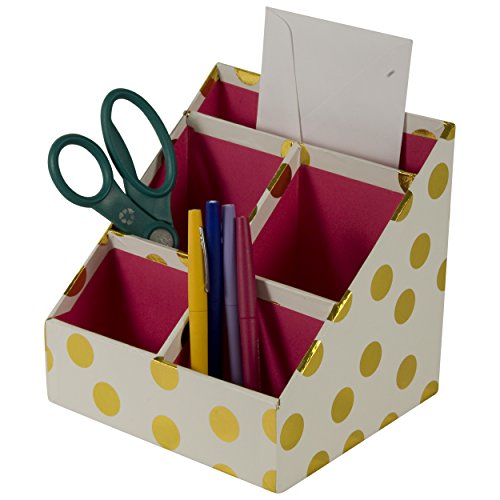 Desk Top Organization Storage Bin (Gold)