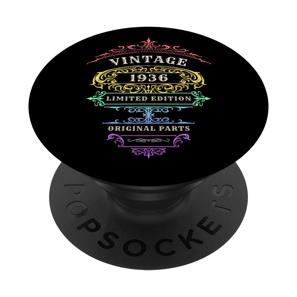 VINTAGE, LIMITED EDITION 1936, RAINBOW ORIGINAL PARTS PopSockets Swappable PopGrip