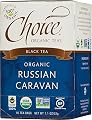 Choice Organic Teas Black tea Russian Caravan-Smoky Lapsang Souchong Tea,16 Tea Bags, 1.1 Oz (Pack of 6)