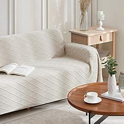 BOURINA Throw Blanket Textured Solid Soft Sofa