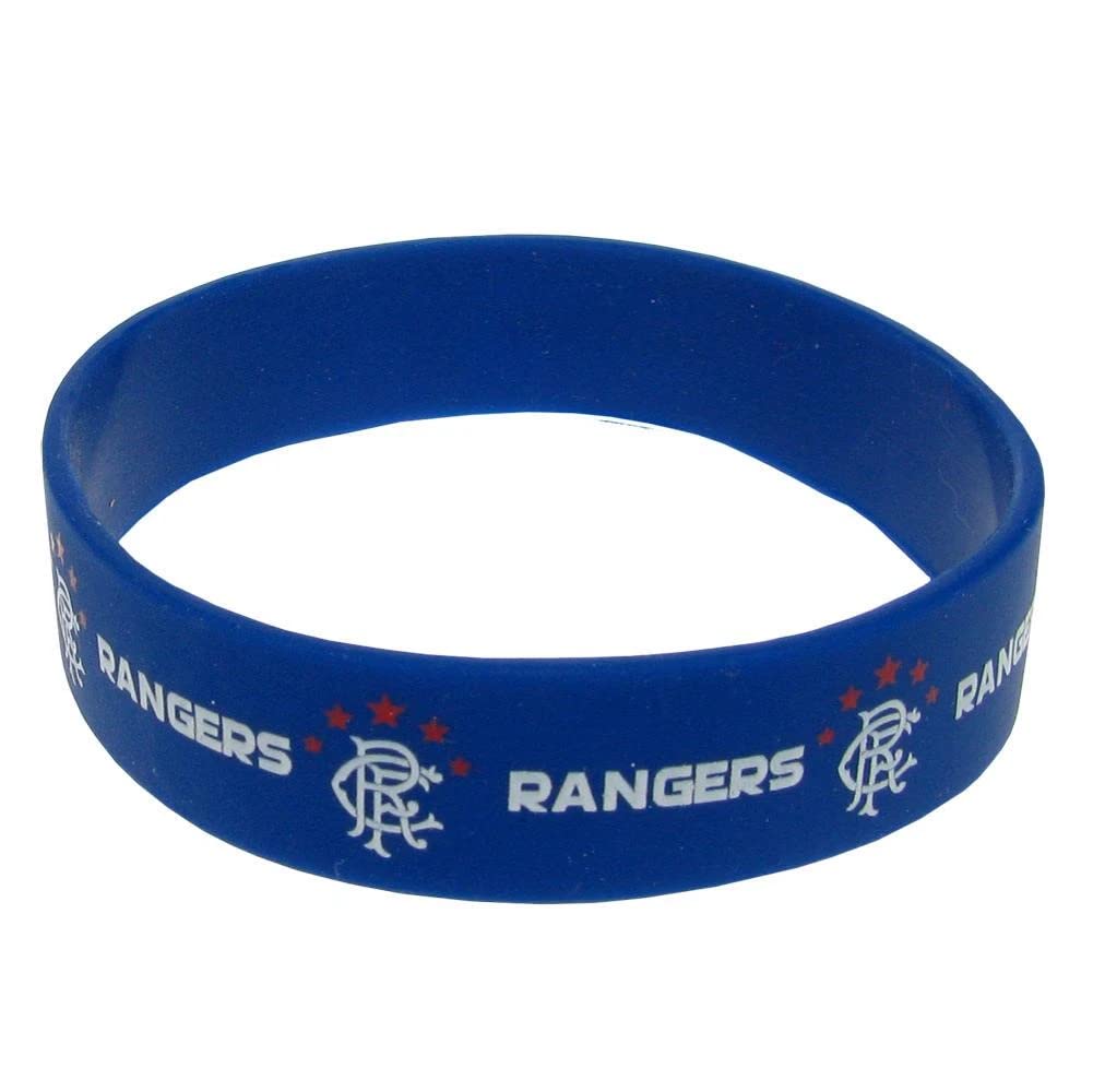 Rangers Rubber Crest Single Wristband - Multi-Colour