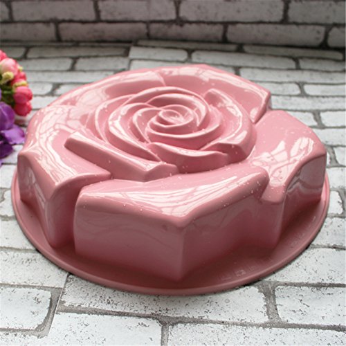 FantasyDay 11" Rose Flower Birthday Cake Mold Silicone Cake Baking Pan/Silicone Mold for Anniversary Birthday Cake, Loaf, Muffin, Brownie, Cheesecake, Tart, Pie, Flan, Bread and More #1 - Thumbnail 7