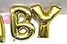 Large Gold 40 Inch Baby Letter for Baby Shower Decorations Balloon by PartyPlace, Shiny Gold High Quality Helium Baby Letter balloons