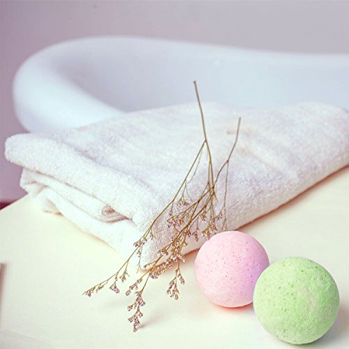 Pack of 6 Bath Bomb Balls, 100% Handmade with Natural Flowers Essential Oil, Fizzing Soften Skin - Six Unique Natural Fragrance for Bubble Bath Spa
