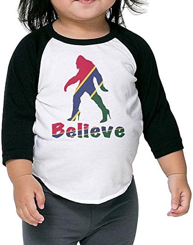 Africa Sasquatch In High Heels Boys And Girls Raglan T-Shirt Half Sleeve Baseball T-shirt 5-6 Toddler