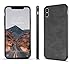 SALAWAT for iPhone Xs Case Slim Shock Proof Phone Cover Lightweight Premium PU Leather TPU Bumper PC Protection for iPhone X 5.8 inch (Black)