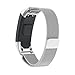 GELISHI for Garmin Vivosmart HR,Accessory Metal Case + Adjustable Watch Replacement Band Fit for Garmin Vivosmart HR Silver (No Tracker)