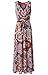 Zattcas Womens Bohemian Printed Wrap Bodice Sleeveless Crossover Maxi Dress