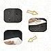 Petleader Collapsible Portable Cat Litter Box Black/Gray for Travel Light Weight Foldable (Black)
