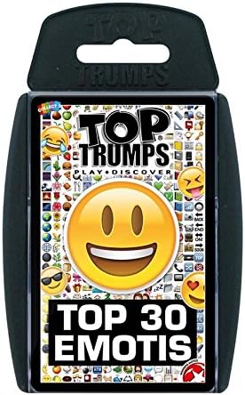 TOP TRUMPS - EMOJI! Perfect for indoors, travelling, camping and holidays