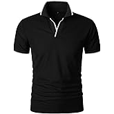 HOOD CREW Man’s Polo Shirt Casual Basic Designed V-Neck Tee Shirts