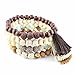 Trend Builder Inc | New Natural Lava Rock Stone Essential Oil Diffuser Tassel Bracelets for Aromatherapy | FIRST AID rescue aroma bracelet kit | Distance Friendship Mala Tibetan String Prayer Beads | 20 OPTIONS | Gift Box Included | For Man Women Couples 