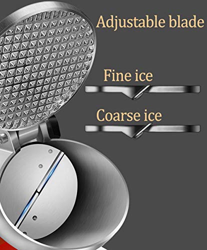 DBMGB Ice Crusher, Eiscrusher Elektrisch Edelstahl, Eiscrusher Maschine Mit Doppelter Schutzhülle, Schneekegelhersteller… – Bild 5