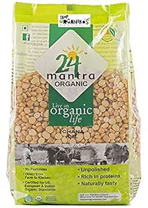 Organic Chana Dal Split - Split Bengal Lentils - Split Bengal Gram - ★ Usda Certified Organic - ★ Pesticides Free - ★ Adulteration Free - ★ Sodium Free - 4 Pounds (Lb) - 24 Mantra Organic (731236353386)