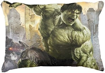 yezer Incredible Green Hulk Design Custom Printed Two Sides Zippered Pillowcase Standard Size 20"x30"