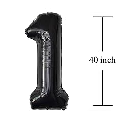 Jonhamwelbor 21 Number Balloons Black Big Giant