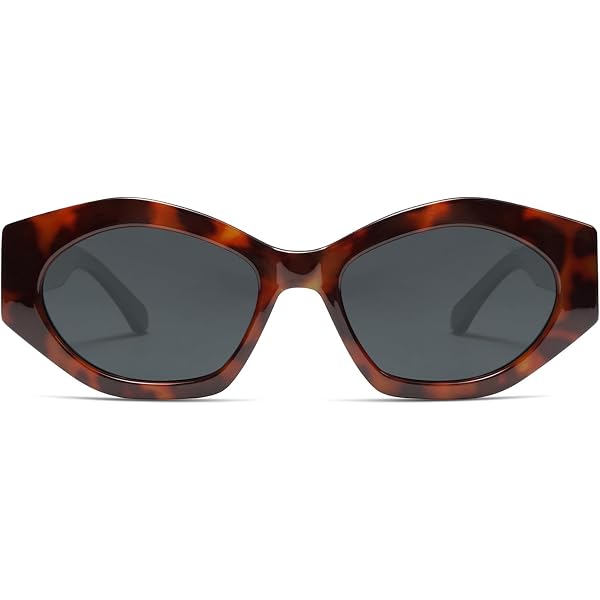 Womens Squared Thick Plastic Mod Hexagon Sunglasses All  display picture 2