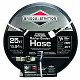 Briggs and Stratton 8BS25 25-Feet Premium Heavy-Duty Rubber Garden Hose