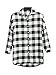 ZANZEA Women Black White Plaid Long Sleeve Loose Europe Style Blouse Shirt