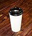 2dayShip 100 Pack WHITE Paper Coffee Hot Cups with BLACK Travel Lids - 20 ounce
