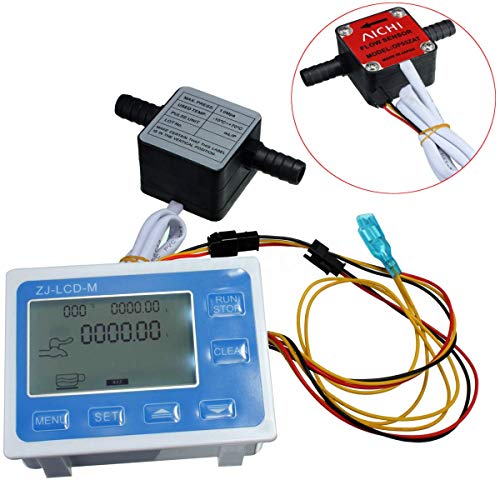 Ocamo 3/8in Flow Control LCD Display + Oil Fuel Gasoline Milk Water Gear Sensor - Thumbnail 7