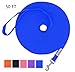 Hi Kiss Dog/Puppy Obedience Recall Training Agility Lead - 15ft 20ft 30ft 50ft 100ft Training Leash - Great for Training, Play, Camping, or Backyard Blue 50 Feet