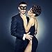 WINOMO Masquerade Mask Black Venetian Villain Costume Party Ball Halloween