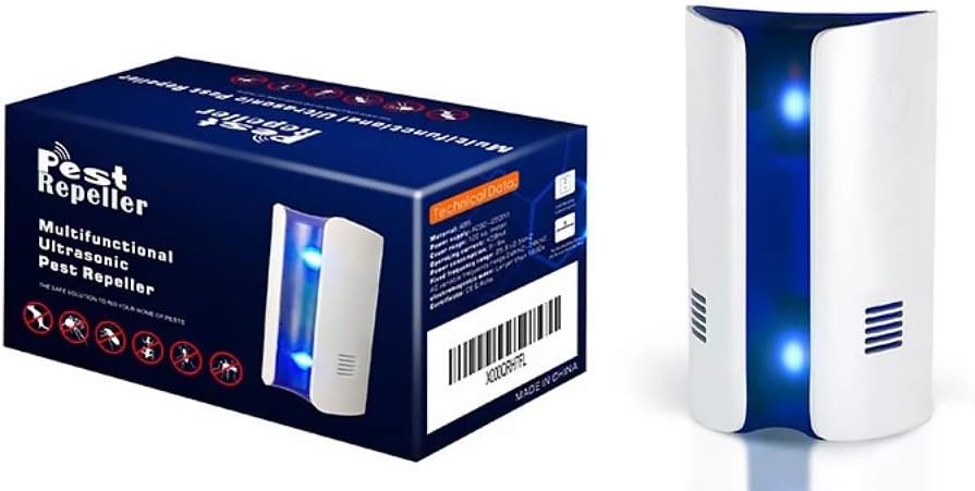 JTP E-comm Ultrasonic Pest Repeller - Electromagnetic Plug In Pest Control Repellent For Bugs, Spiders, Ants, Rodents, Fruit Flies, Mosquitioes, Cockroaches