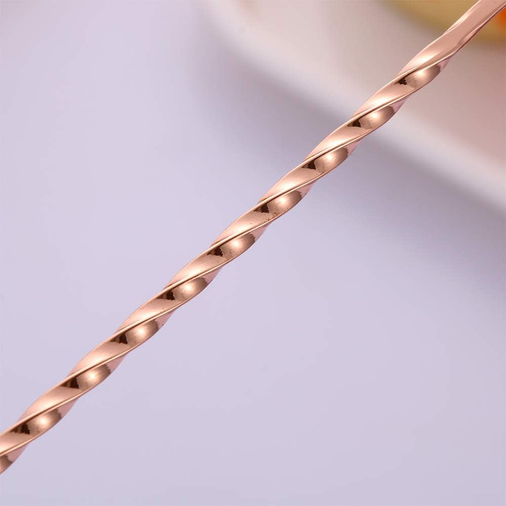 Bar Long Handle Spoons Spiral Stainless Steel Bartender Mixing Spoon Cocktail Shaker Spoon (1Pack- 30cm Gold) - Image 5