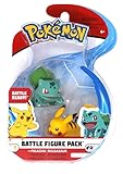 Pokémon 2 Inch Battle Action Figure 2 Pack, Pikachu and Bulbasaur