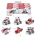 IRON COMMANDER Mini Erector Sets Metal Building Blocks Learning Set - Build Your Own Micro Model Car Kit STEM Toys Kits Erector Sets for Kids 8+ Year Old (Fire Trucks Series)