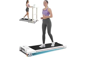 Redliro Walking Pad with Incline, Under Desk Treadmill for Home, Compact Walking Pad for Small Space, Portable Treadmill with Remote Control & Free Installation