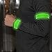 Techion 2 Pack LED Slap Armband/LED Snap on Bracelet with High Visibility for Cycling/Biking/Walking/Jogging/Running Gear (Green Pack)