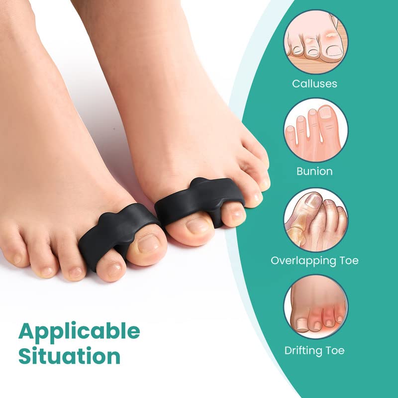 Welnove Pack of 12 Bunion Corrector, Toe Separators with 2 Loops, Big