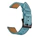 GOSETH Compatible with Galaxy Watch 3 41mm Band/Gear Sport/Galaxy Active 2 Bands, 20mm Leather Replacement Strap Compatible for Galaxy Watch 3 41mm/Gear Sport/Galaxy 42mm(Blue)
