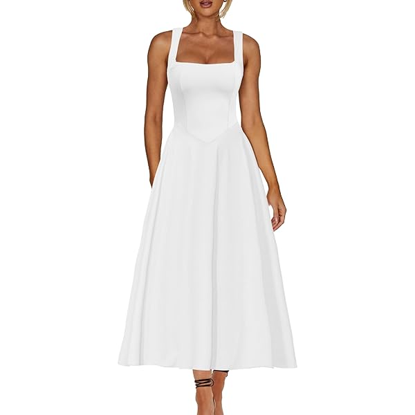 calvin klein long white dress Calvin Klein Women's Sleeveless Tiered Dress Size 8 Color Melon at Amazon  Women's Clothing store