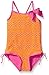 Pink Platinum Girls' Crochet Overlay One Piece Swimsuit