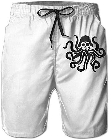Octopus Sea Fish Men's Beach Shorts Beach Pants Summer Tropical Quick Dry Board Shorts Size XL Customize Funny