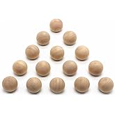 WEICHUAN 1-1/2" Unfinished Wood Ball Drawer Knobs Pulls Handles - Kitchen Cabinets Furniture Dresser Wardrobe Cupboard Drawer Knobs Pulls Handles (Pack of 15)