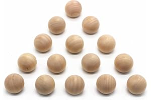 WEICHUAN 1-1/2" Unfinished Wood Ball Drawer Knobs Pulls Handles - Kitchen Cabinets Furniture Dresser Wardrobe Cupboard Drawer Knobs Pulls Handles (Pack of 15)
