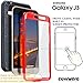 COVRWARE Aegis Series Compatible with Galaxy J3 (2016)/ J3 V/Sky/Sol/ j36/ j36V/Amp Prime/Express Prime Full-Body Holster Armor Case with Built-in Screen Protector, Belt-Clip, Kickstand, Red