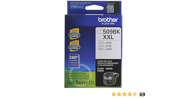 Brother LC509 Cartucho, color Negro : Amazon.com.mx: Oficina y papelería