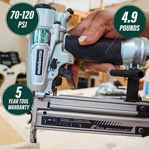 Metabo HPT Pro Finish Nailer, 16Gauge, Pneumatic, Accepts 11/2Inch