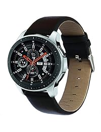 Olytop para Samsung Gear S3 Frontier Classic Bands, 0.866 in de liberación rápida, correa de cuero genuino de repuesto para Gear S3 Frontier Classic Smartwatch