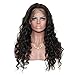 Eayon Human Hair Lace Front Wigs-Loose Curly Glueless 130% Density Brazilian Virgin Remy Wig with Baby Hair For African Americans Women 18 inch Natural Color