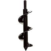 Power Planter Flower Planting Auger &amp; Grass Plug Tool - Compact Auger Drill Bit for Planting Flowers &amp; Grass Plugs - Garden Digging Tool for Soil &amp; Sand - 2" x 7" Long with 3/8" Non-Slip Hex Drive