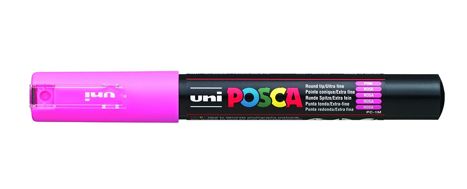 Posca UNI-BALL MARKER PEN PC-1M - PINK - SINGLE PEN